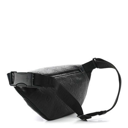 Louis Vuitton Calfskin Monogram Shadow Discovery Bumbag Black 3 of 9