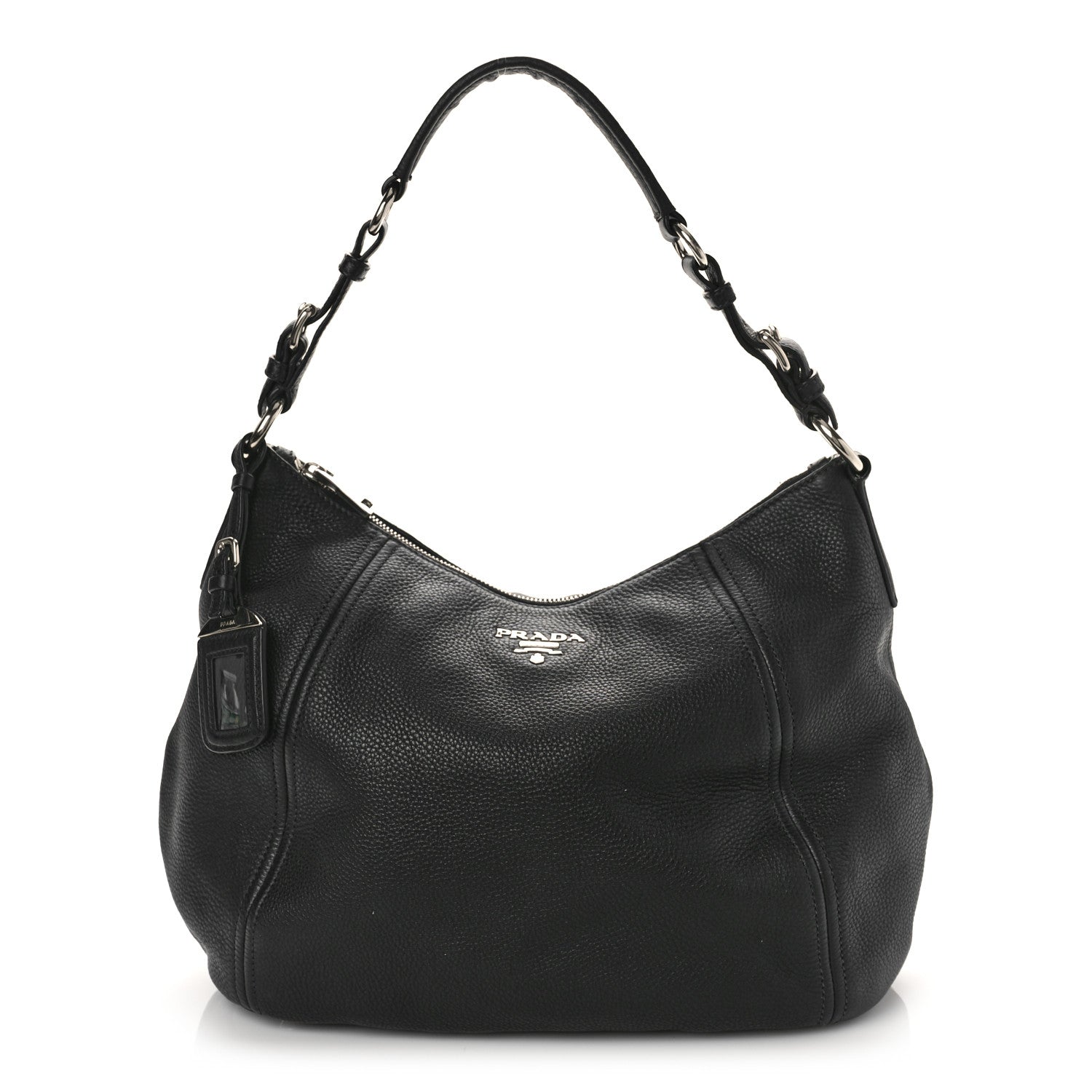 Prada Vitello Phenix Hobo Black 1 of 8