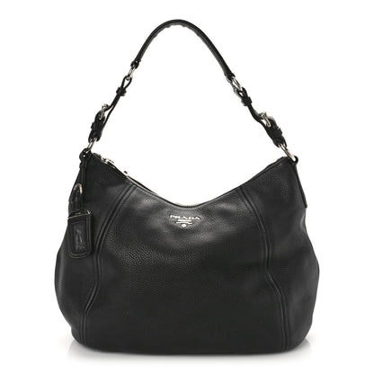 Prada Vitello Phenix Hobo Black 1 of 8