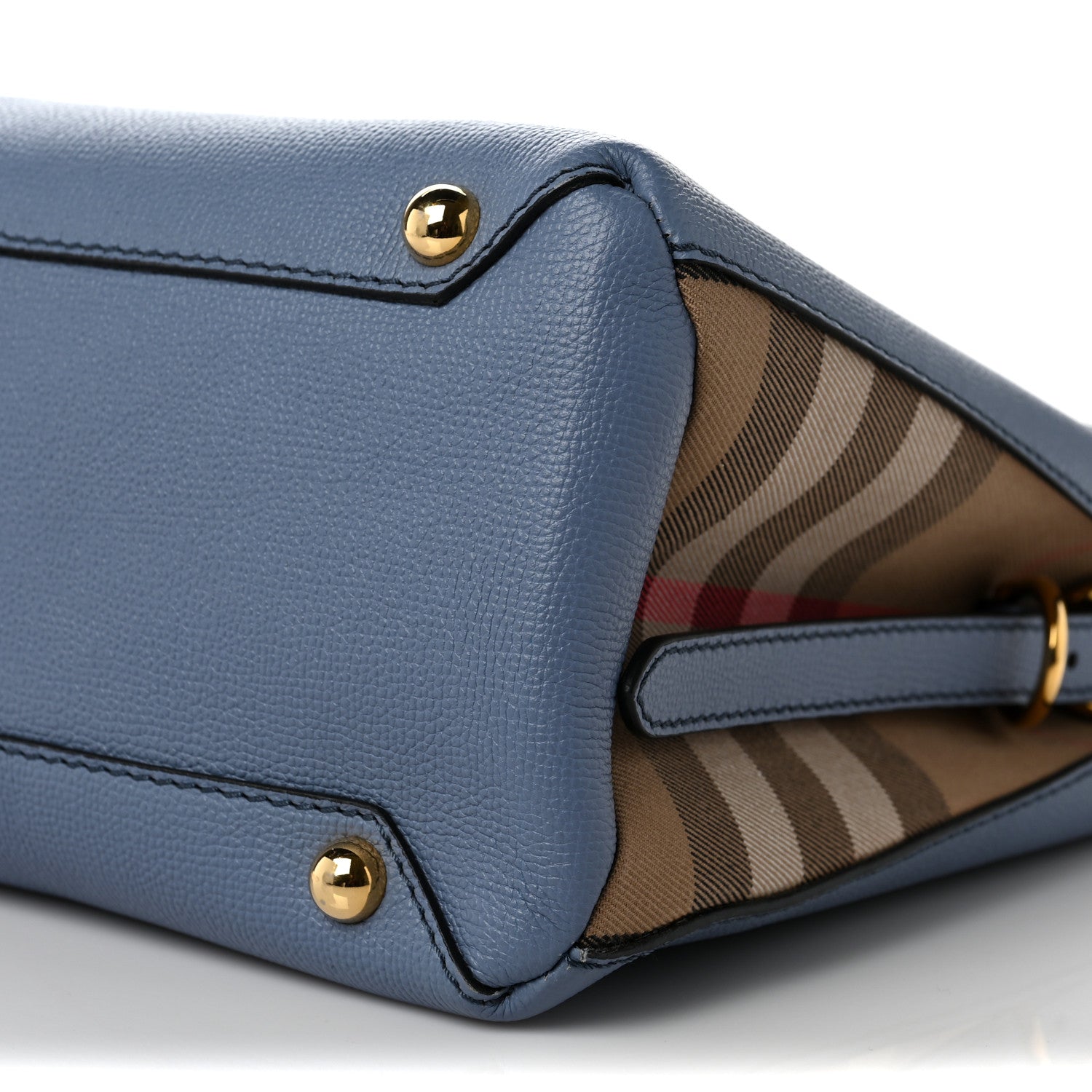 Burberry Derby Calfskin House Check Medium Camberley Slate Blue 9 of 9