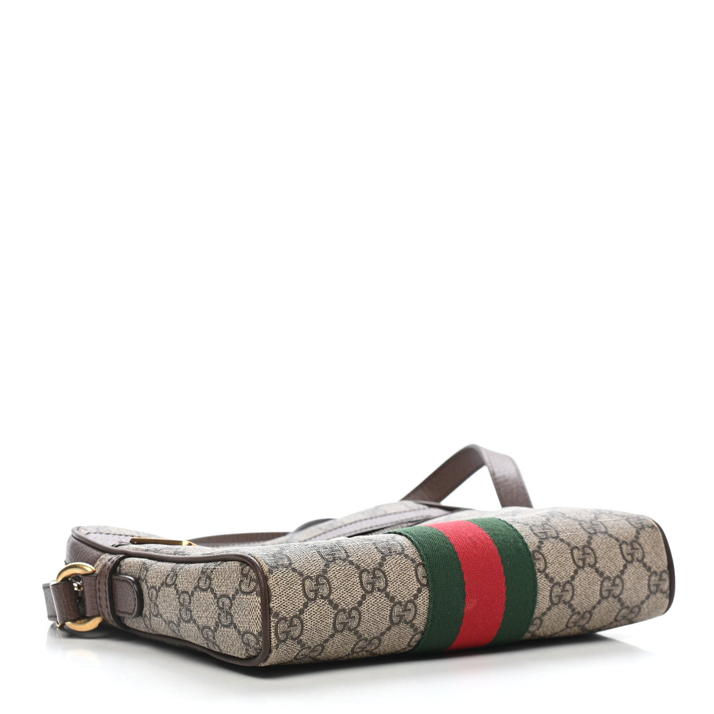GG Supreme Monogram Web Small Ophidia Messenger Bag Brown