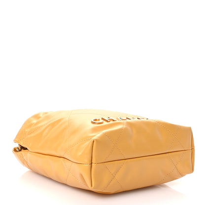 Chanel Shiny Calfskin Quilted Mini Chanel 22 Yellow 4 of 11