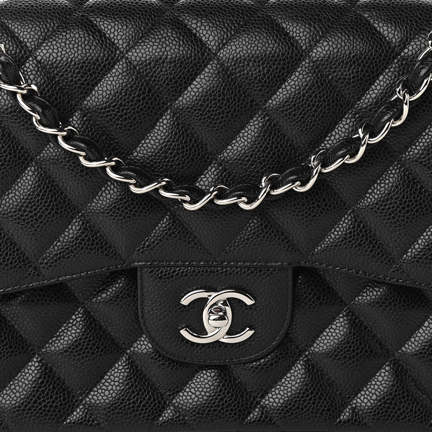 Chanel Caviar Quilted Jumbo Double Flap Black 9 of 15