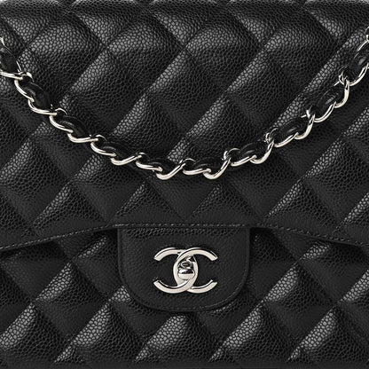 Chanel Caviar Quilted Jumbo Double Flap Black 9 of 15