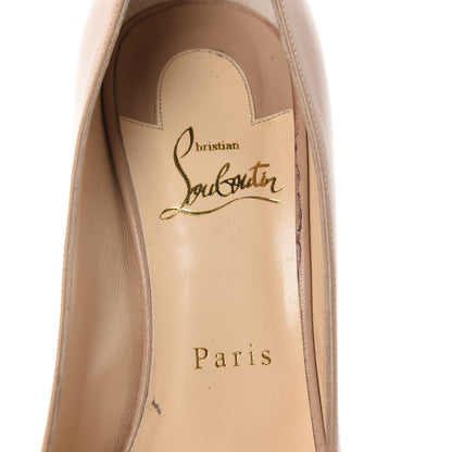 Christian Louboutin Kid Bareta 100 Pumps 38 Nude Light Gold 7 of 9