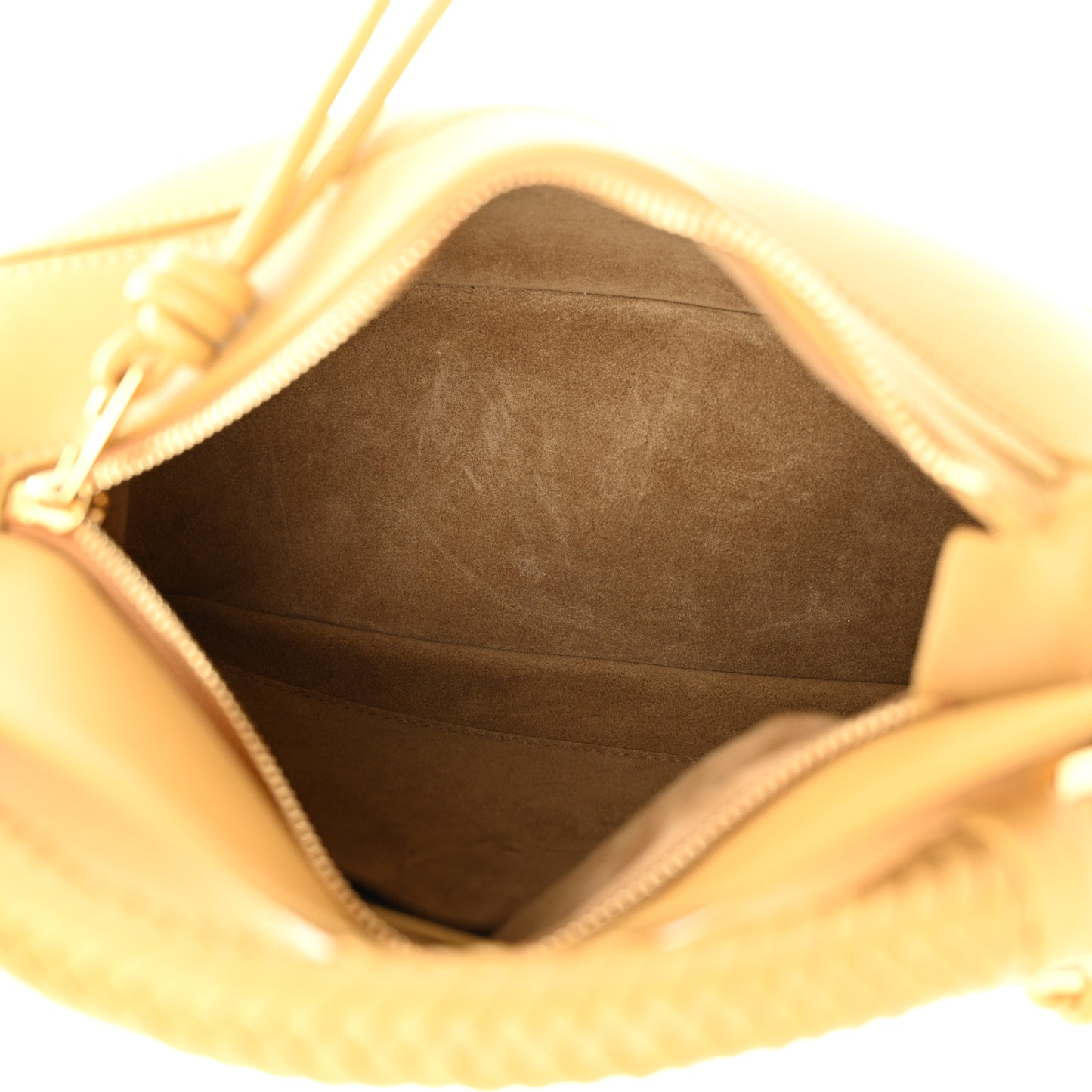 Calfskin Small Woven Puzzle Bag Sahara