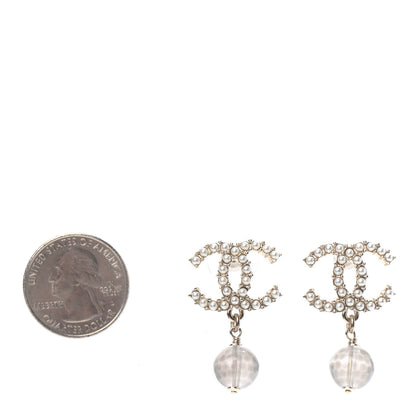 Chanel Pearl Bead CC Drop Earrings Gold 2 of 4