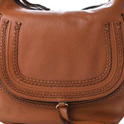 Chloe Calfskin Braided Large Marcie Hobo Caramel 8 of 19