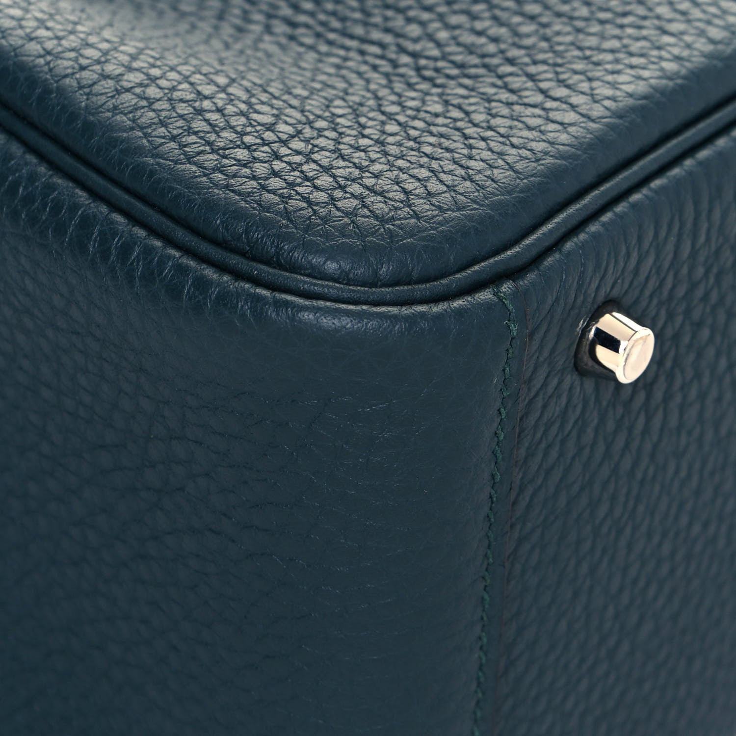 Hermes Taurillon Clemence Mini Lindy 20 Vert Cypress 8 of 12