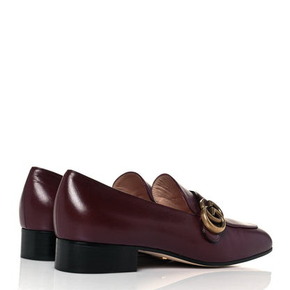 Gucci Malaga Kid Womens GG Marmont Loafers 39 Vintage Bordeaux 4 of 9