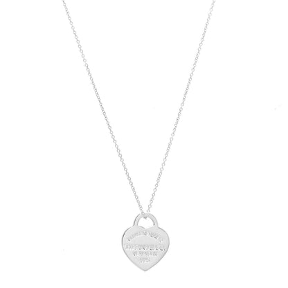 Tiffany Sterling Silver Small Return to Tiffany Heart Pendant Necklace 1 of 5