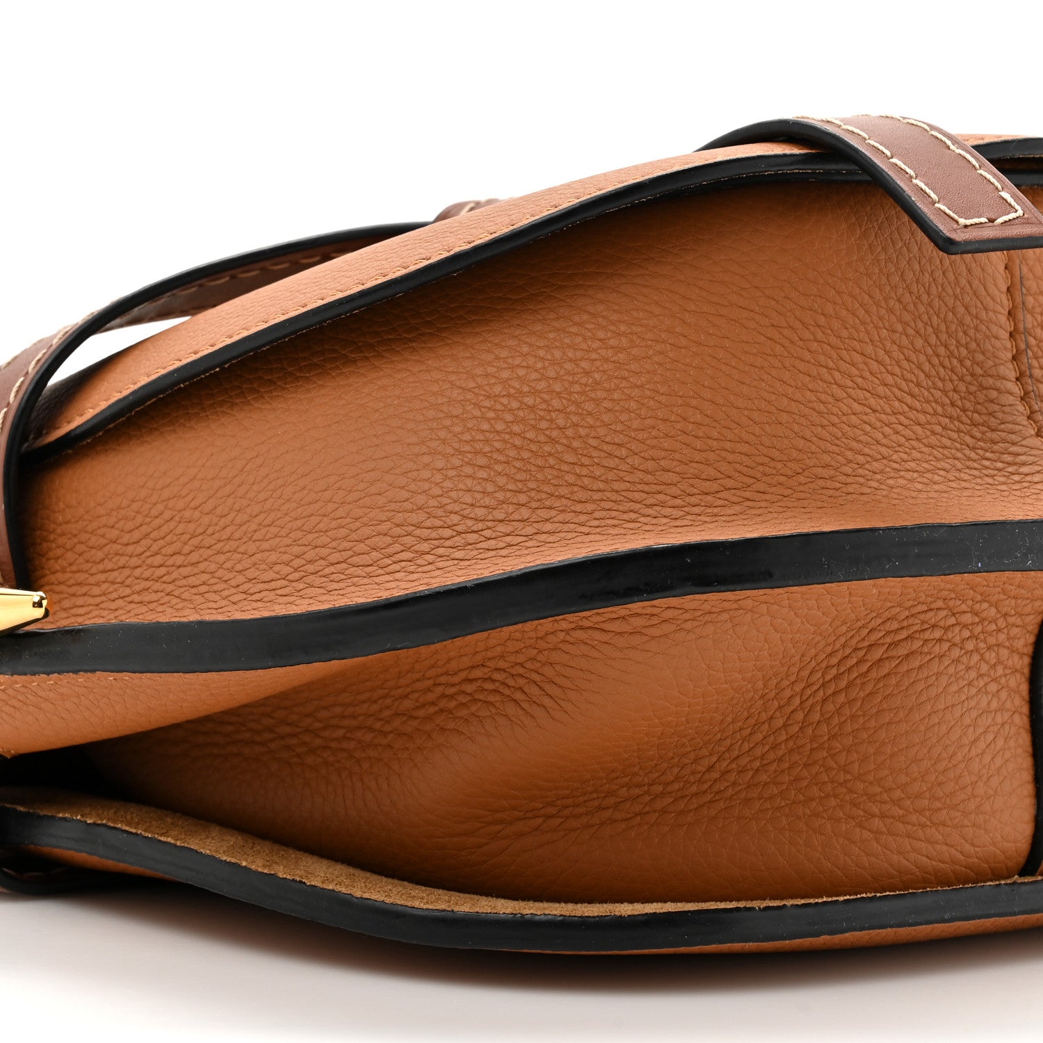 Loewe Grained Calfskin Small Gate Crossbody Bag Caramel Pecan 10 of 11