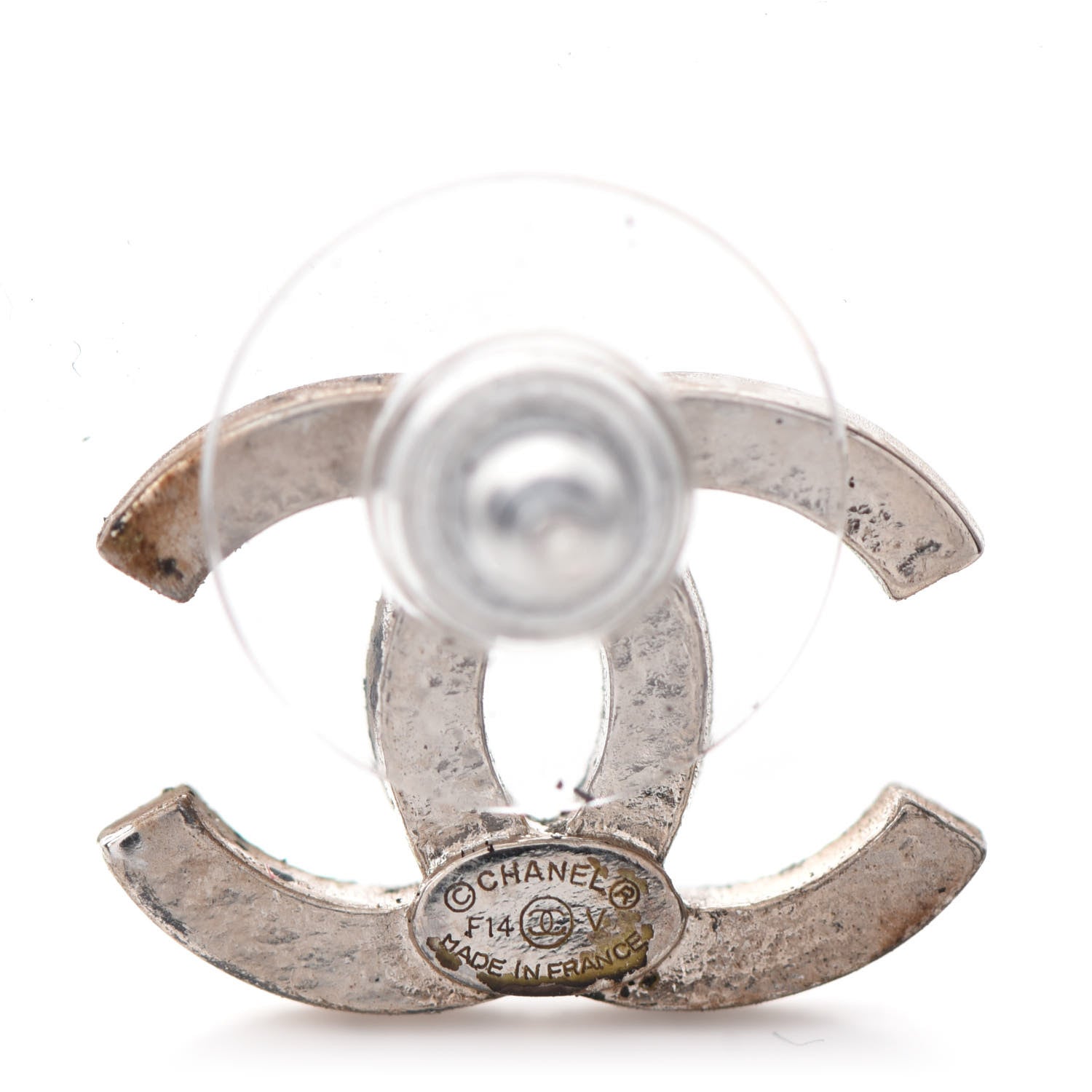 Chanel Crystal CC Earrings Silver 4 of 5
