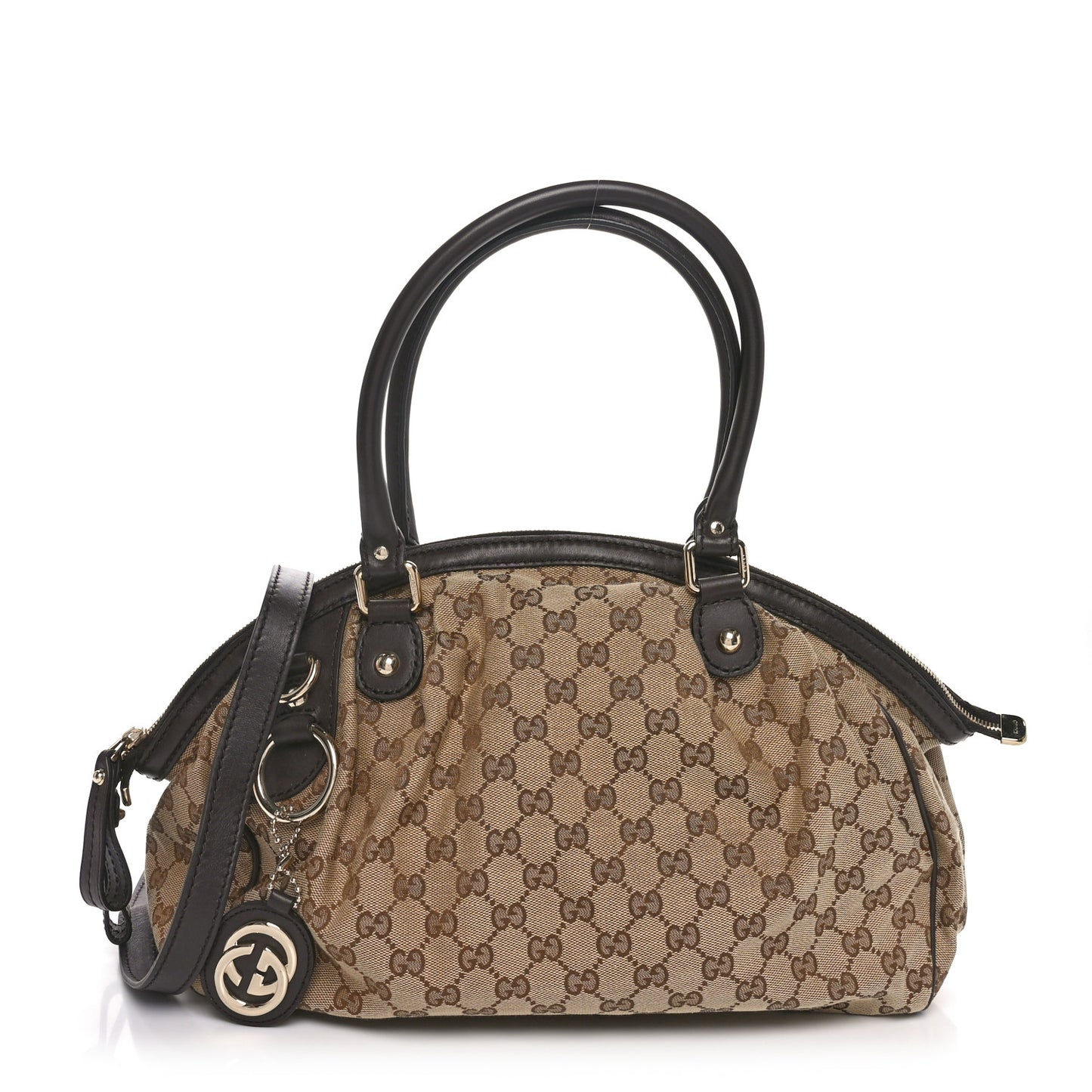 Monogram Medium Sukey Boston Bag Brown