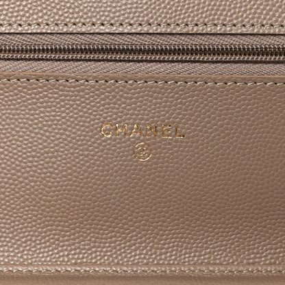 Chanel Caviar Quilted Wallet On Chain WOC Beige 6 of 11