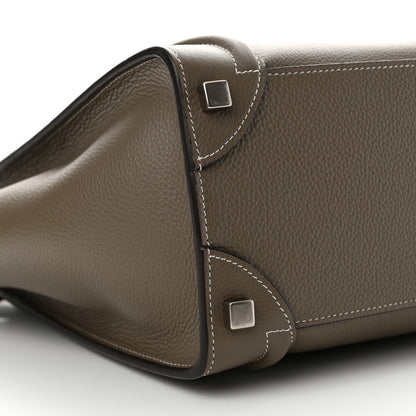 Celine Drummed Calfskin Micro Luggage Souris 8 of 10