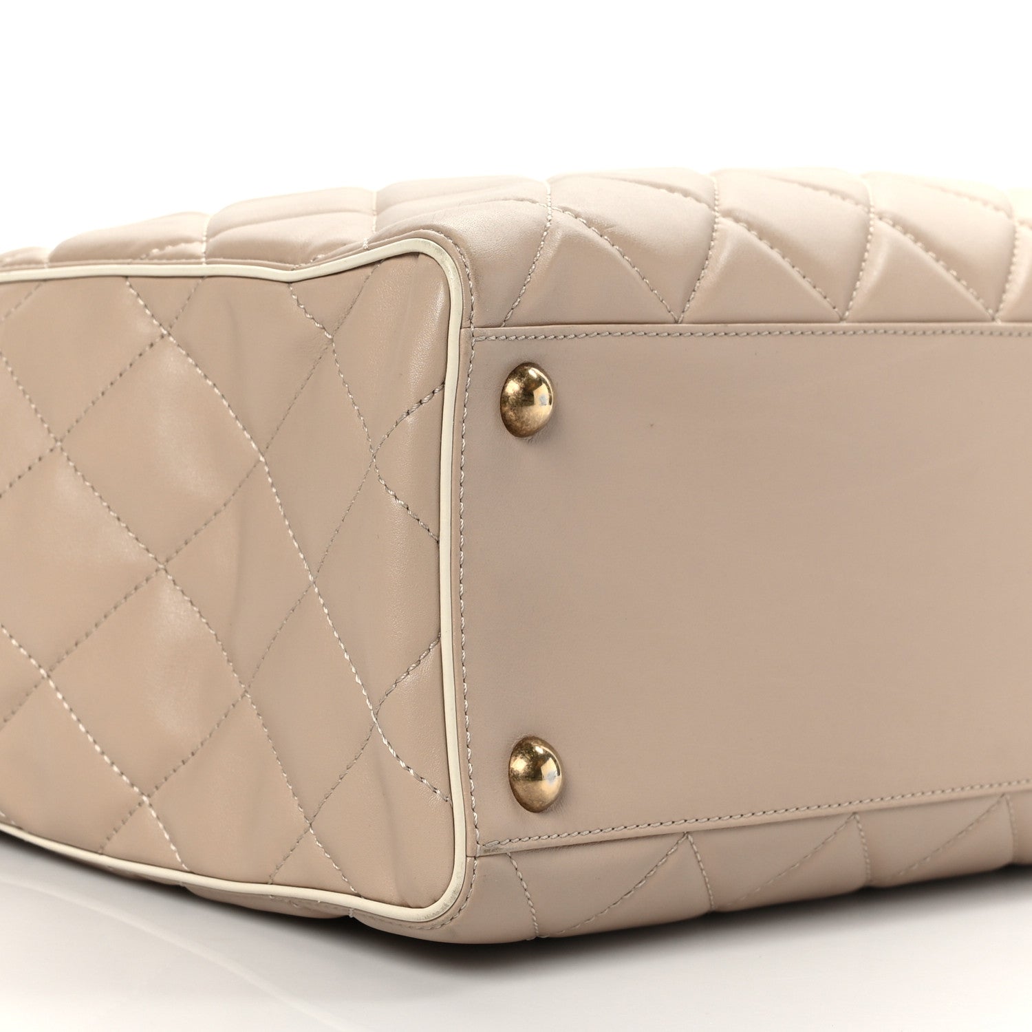 Chanel Lambskin Quilted Small Portobello Tote Beige 8 of 10