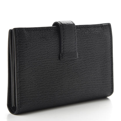 Hermes Chevre Mysore Bearn Card Holder Wallet Black 3 of 8
