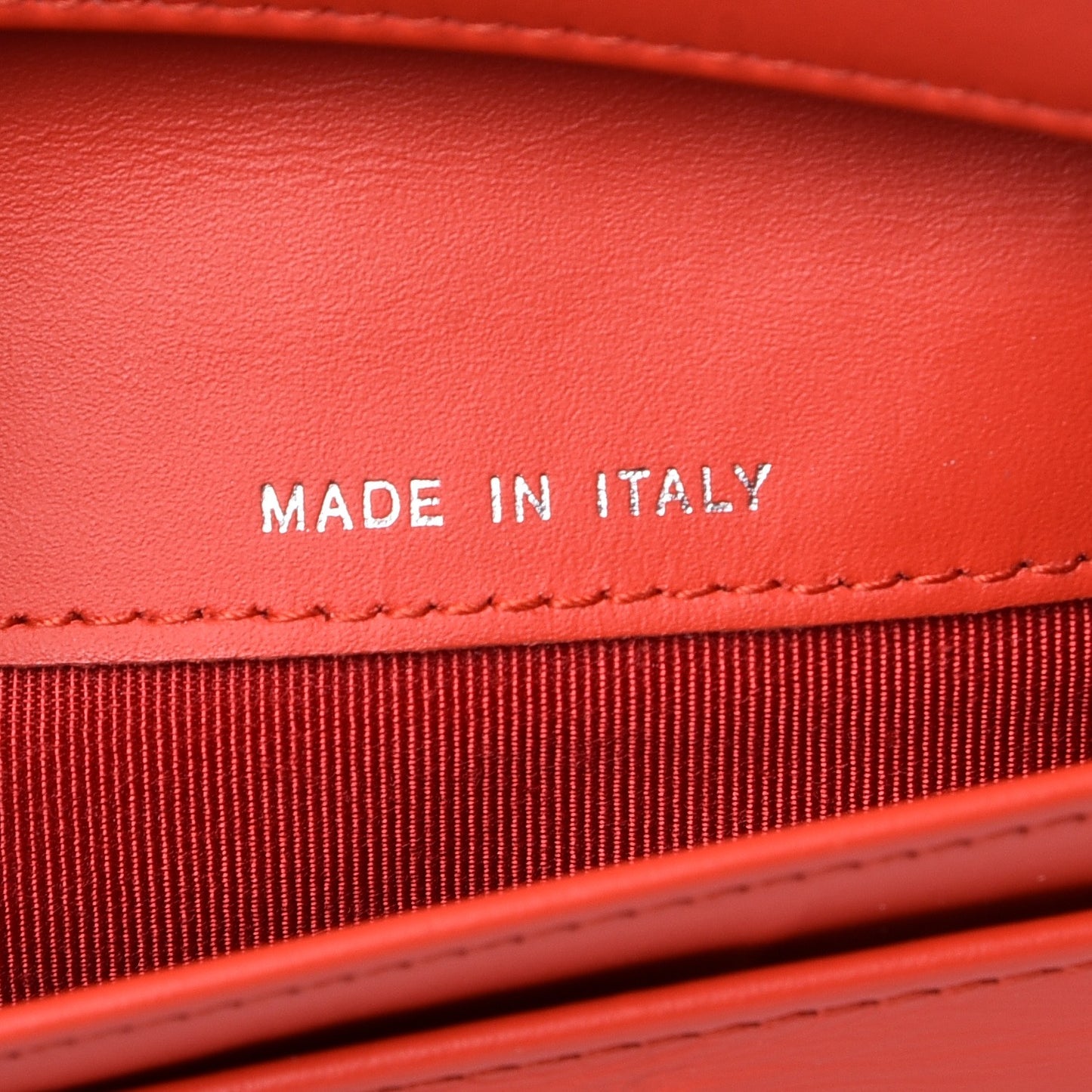 Patent Calfskin Quilted Yen Wallet Red