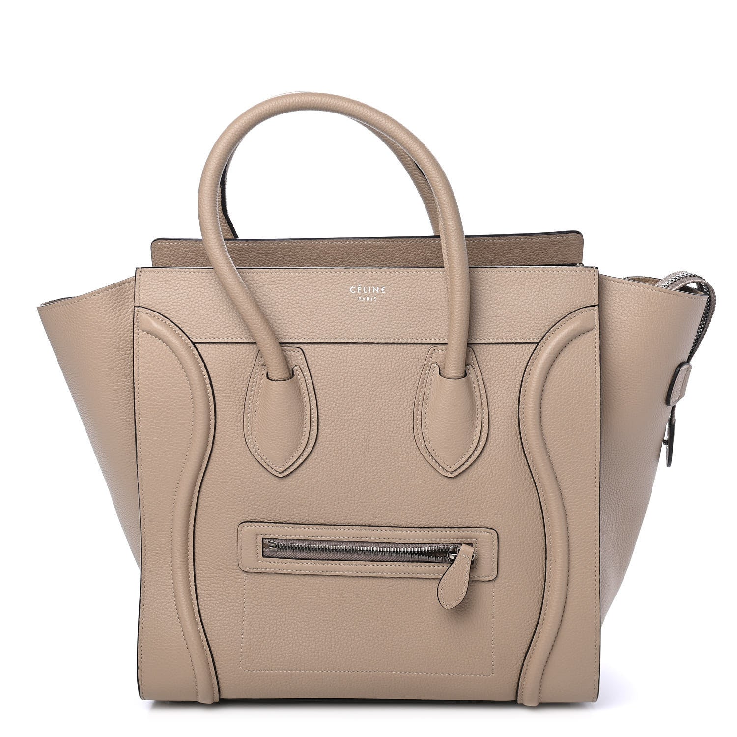Celine Drummed Calfskin Mini Luggage Dune 1 of 4