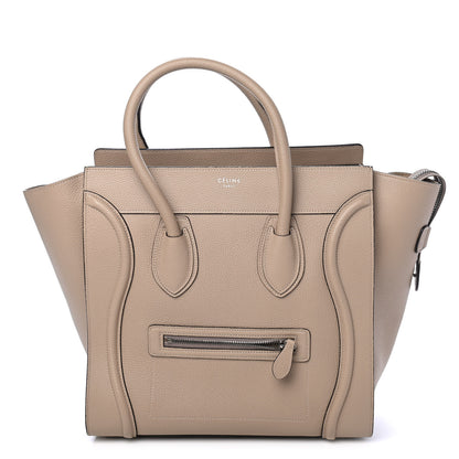 Celine Drummed Calfskin Mini Luggage Dune 1 of 4