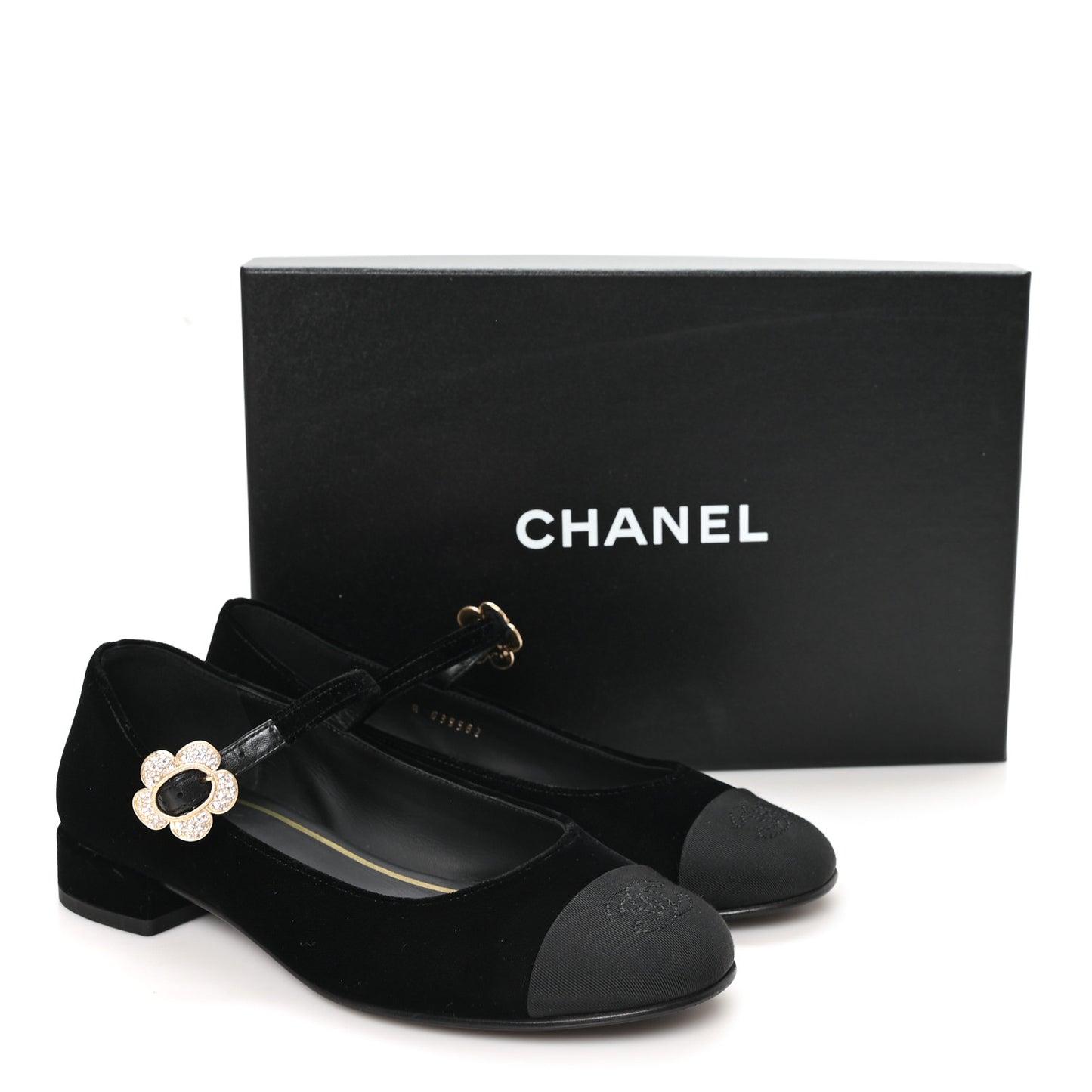 Velvet Grosgrain Mary Jane Flats 37 Black