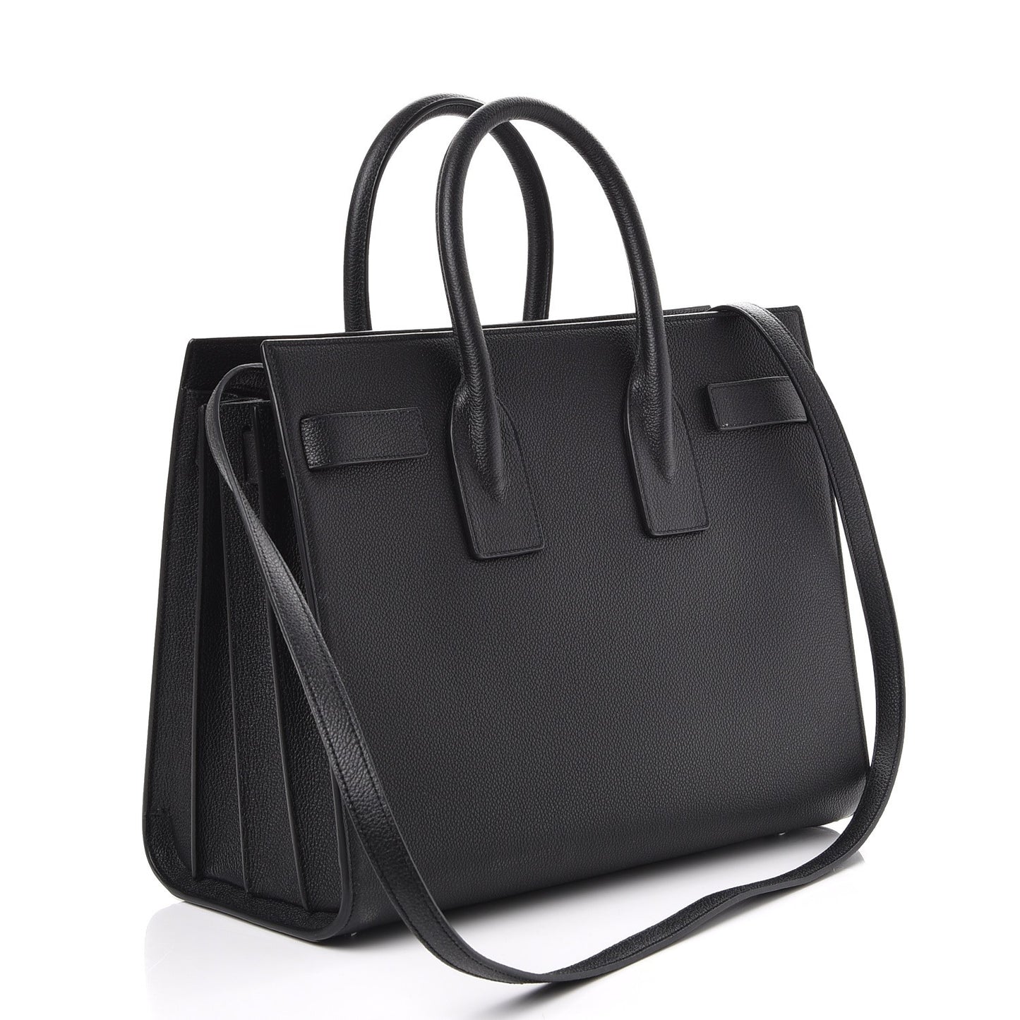 Grained Calfskin Small Sac De Jour Black
