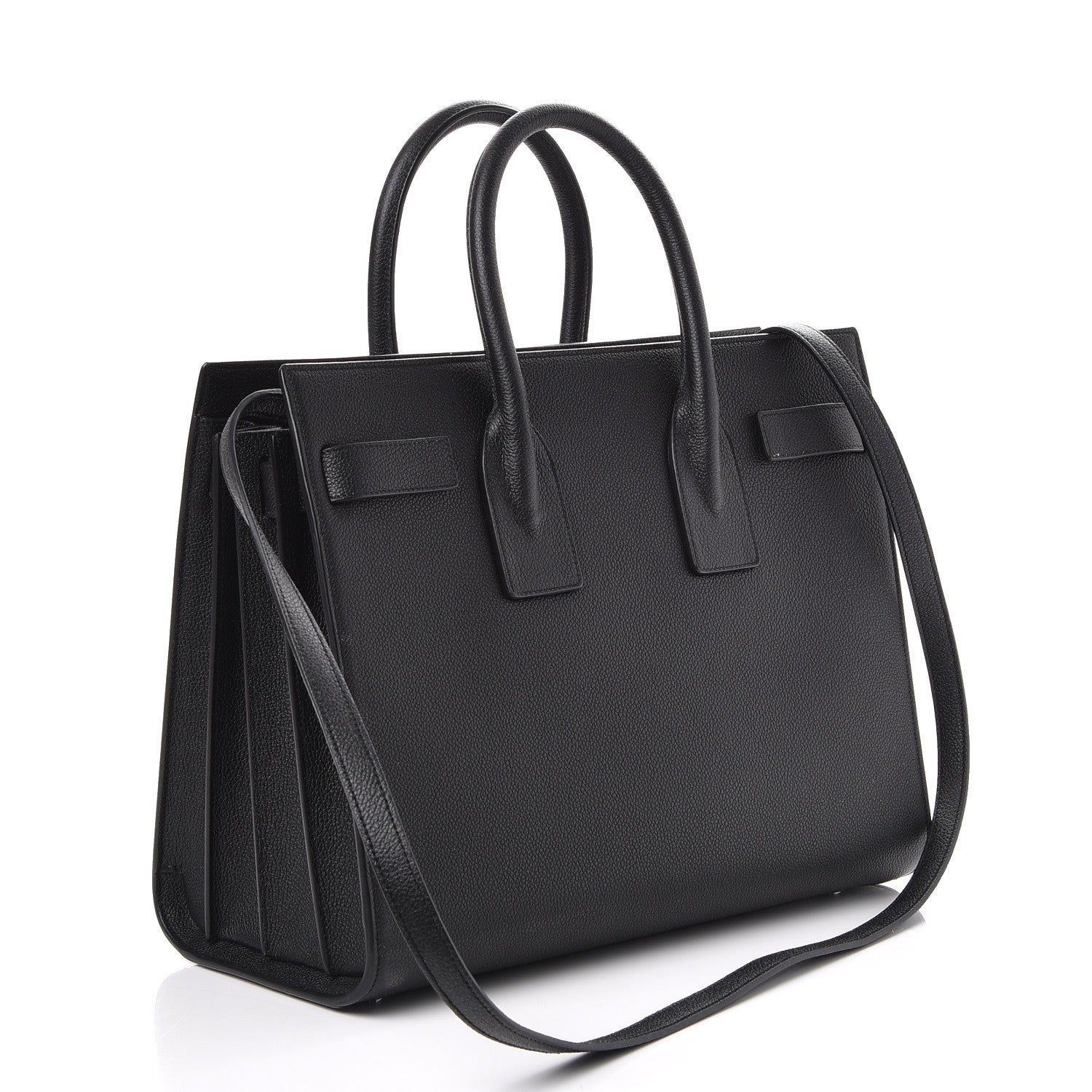 Saint Laurent Grained Calfskin Small Sac De Jour Black 3 of 11