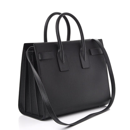 Saint Laurent Grained Calfskin Small Sac De Jour Black 3 of 11