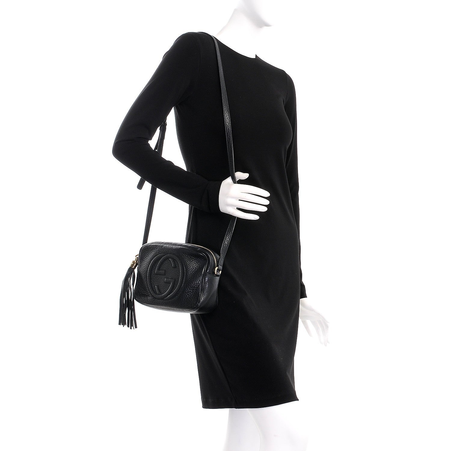 Gucci Pebbled Calfskin Small Soho Disco Bag Black 2 of 11