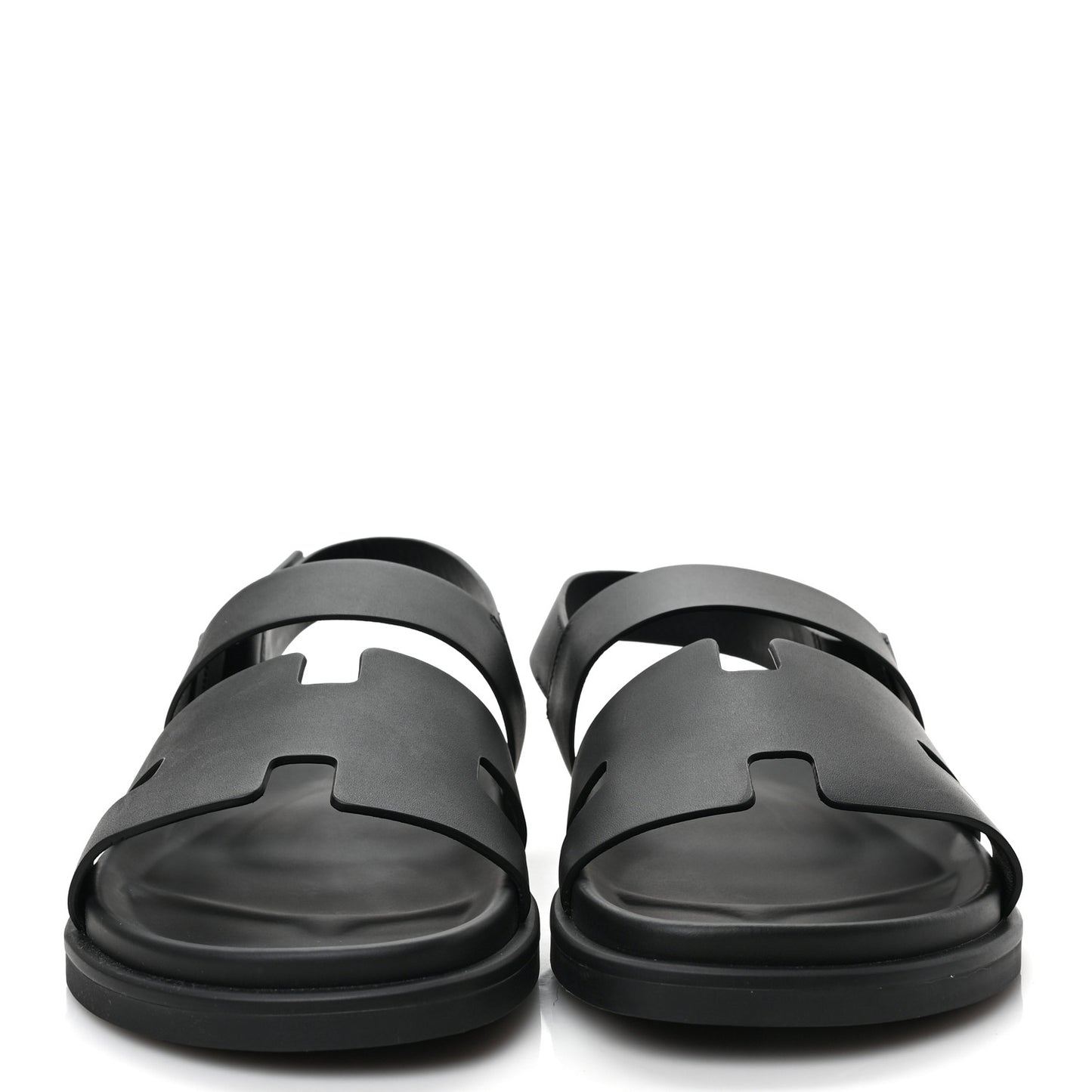 Calfskin Mens Genius Sandals 42 Black