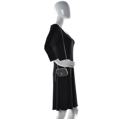 Saint Laurent Grain De Poudre Matelasse Monogram Baby Lou Camera Bag Dark Smog 2 of 11
