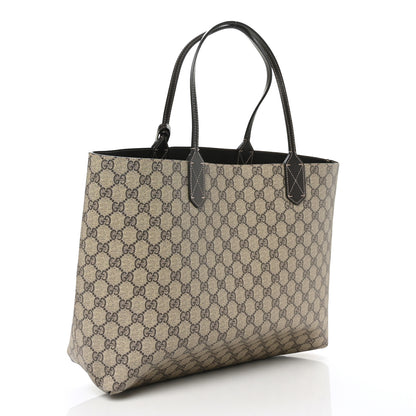 Gucci Calfskin GG Supreme Monogram Medium Reversible Tote Dark Brown 3 of 13