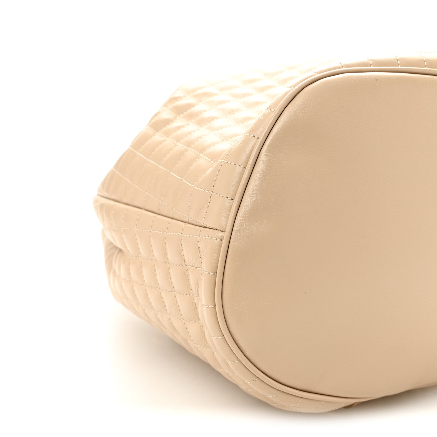 Calfskin Quilted Small C Backpack Nude