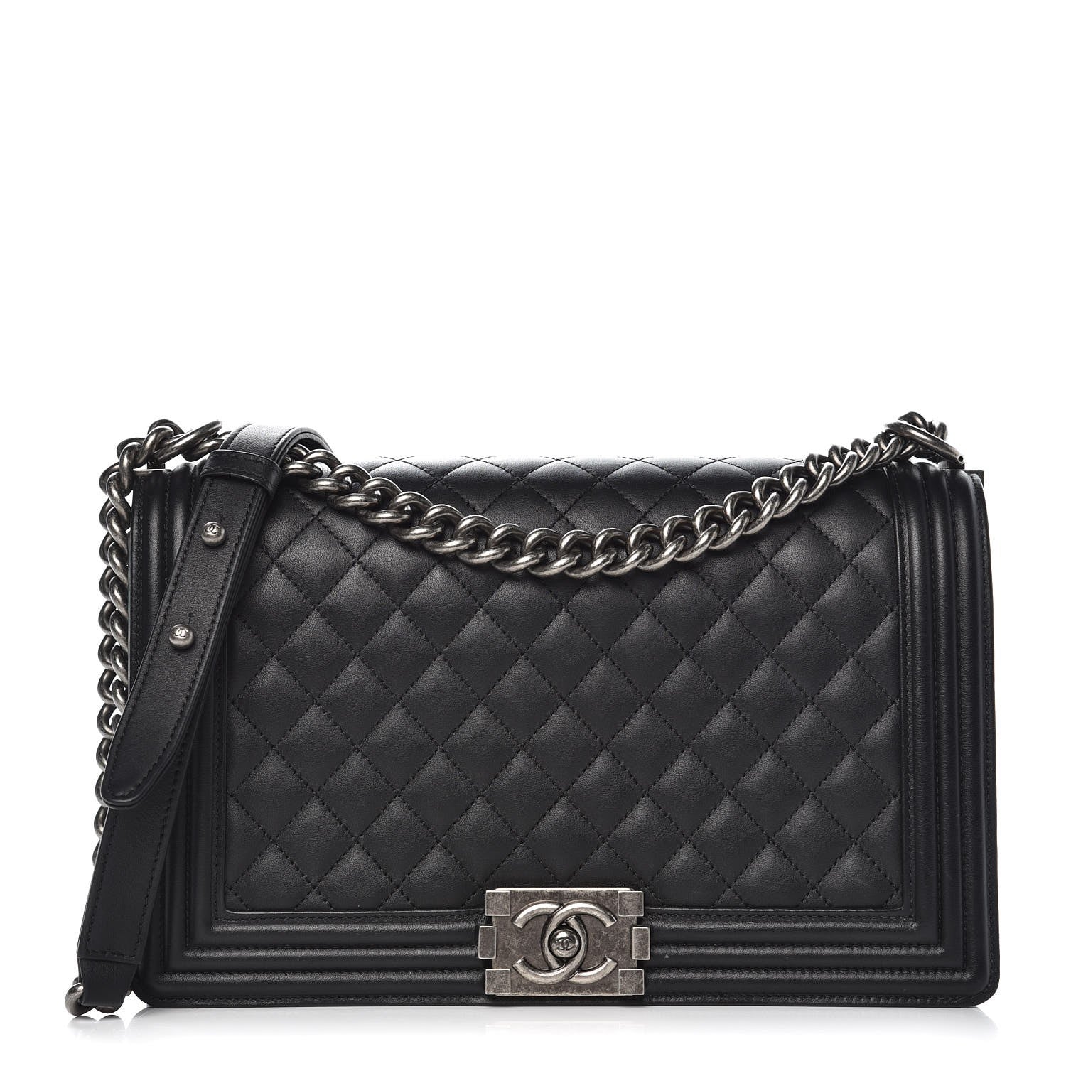 Chanel Calfskin Quilted New Medium Boy Flap Black 1 of 9