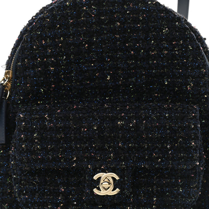 Chanel Tweed Front Pocket Backpack Navy 8 of 8
