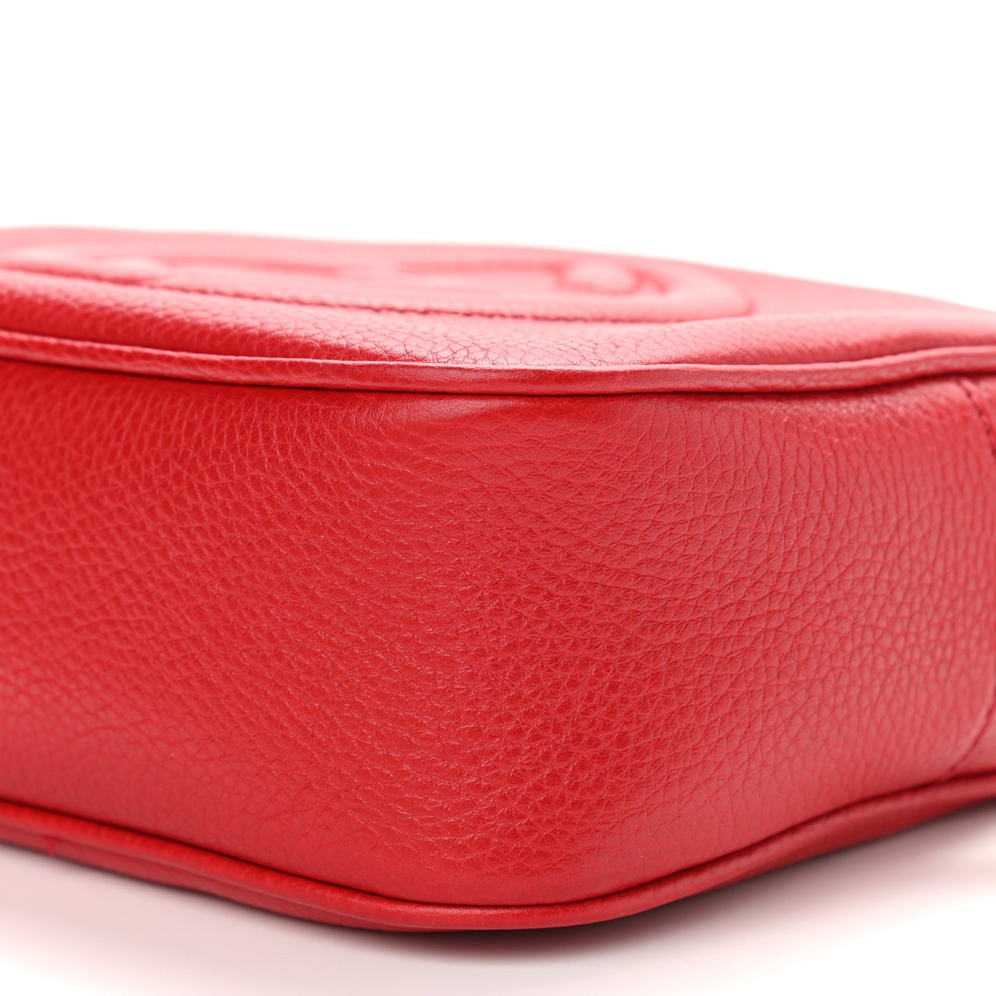 Pebbled Calfskin Small Soho Disco Bag Tabasco Red