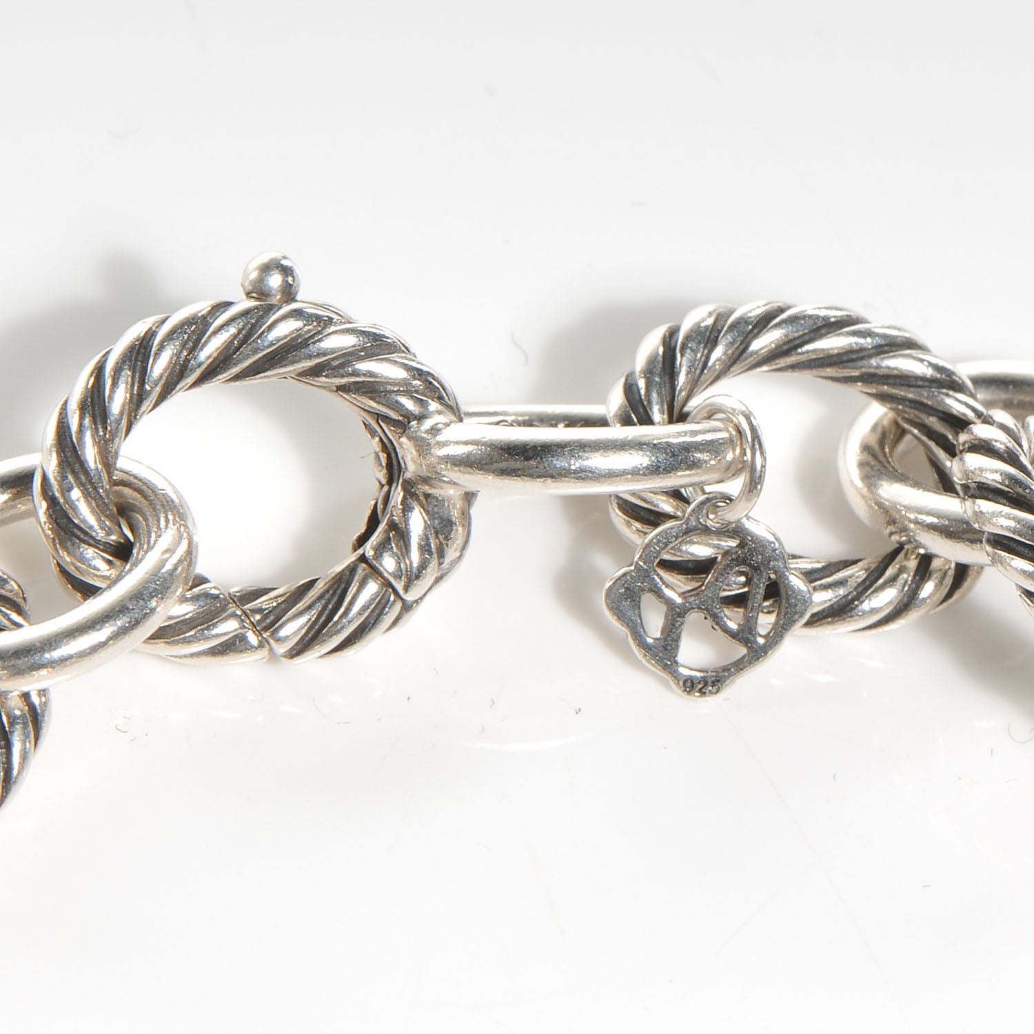 David Yurman Sterling Silver 12mm Large Oval Link Bracelet 3 of 4