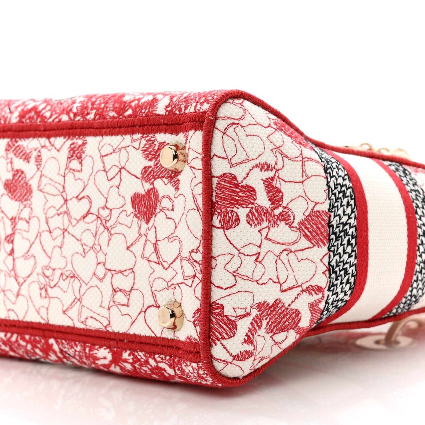 Canvas Embroidered Medium Dioramour D-Royaume Lady D-Lite Red Multicolor