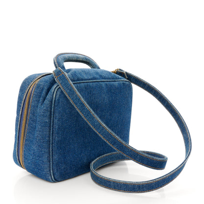Chanel Denim Vanity Cosmetic Case Blue 2 of 12