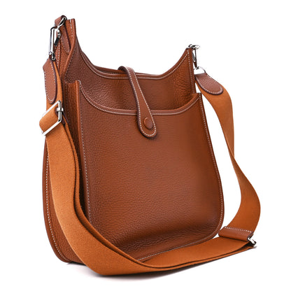 Hermes Taurillon Clemence Evelyne III PM Gold 3 of 11