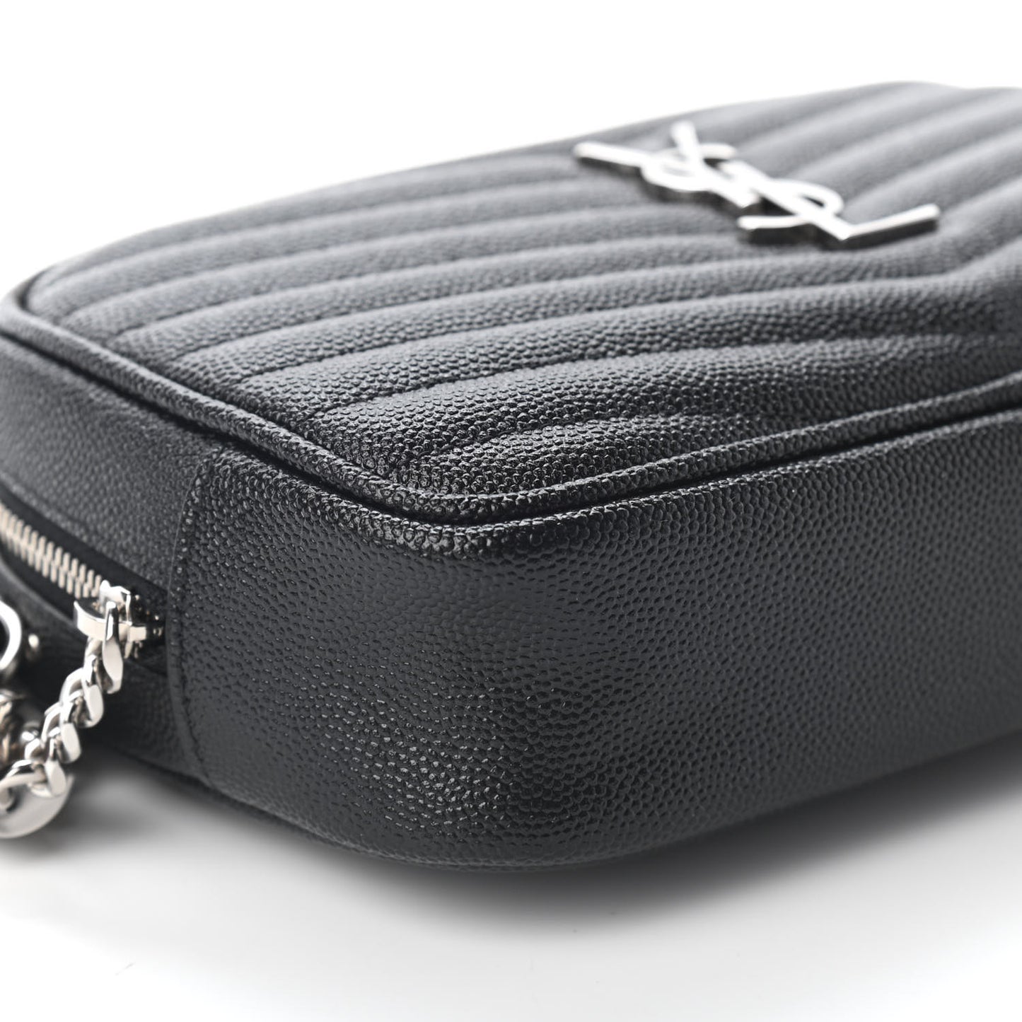 Grain De Poudre Matelasse Monogram Mini Lou Camera Bag Black