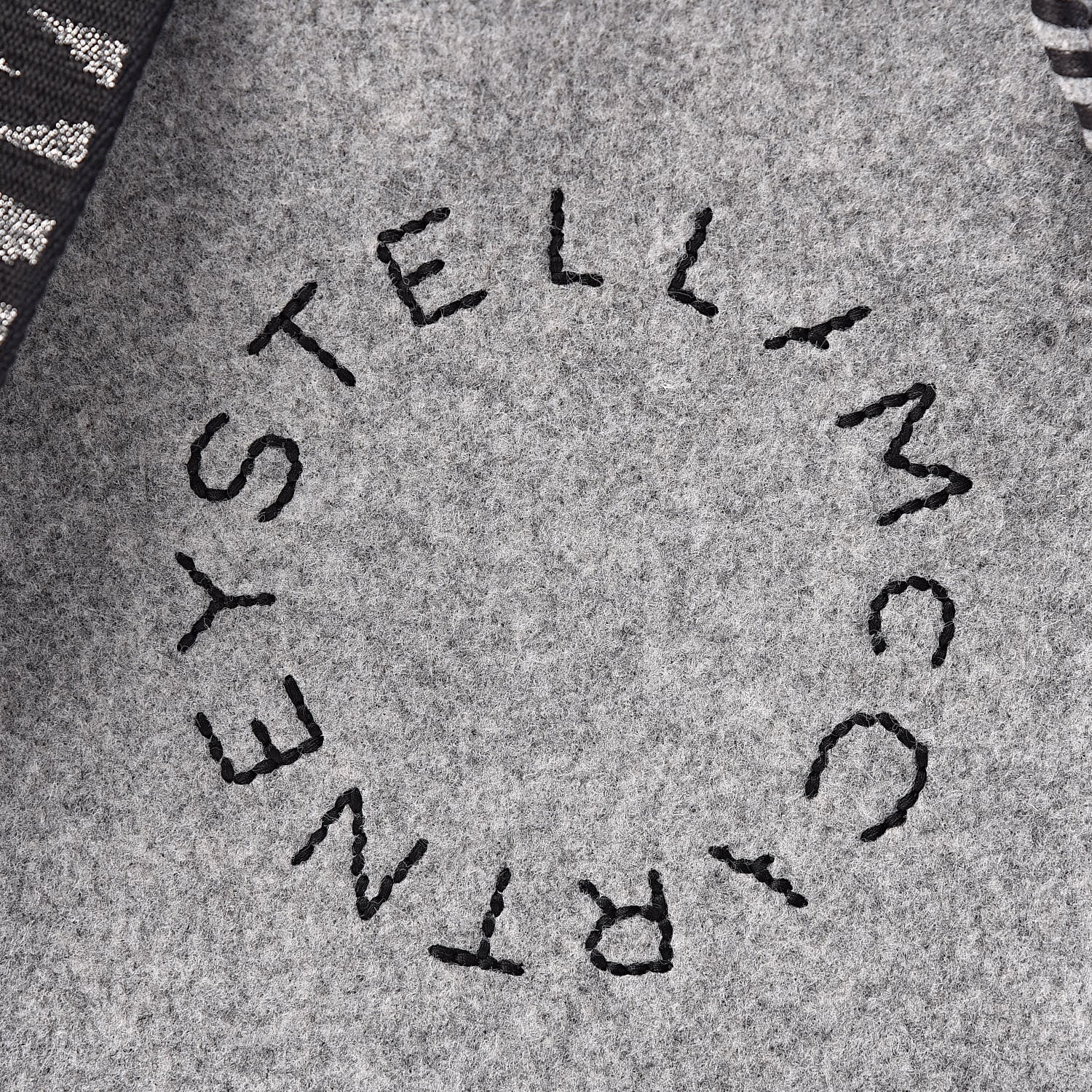 Stella McCartney Eco Felt Mini Logo Crossbody Smoke Slate 7 of 9