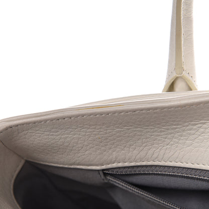 Chanel Calfskin Cerf Executive Shopper Tote White 10 of 18