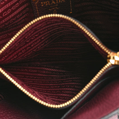 Prada Vitello Daino Top Handle Bag Granato 6 of 11