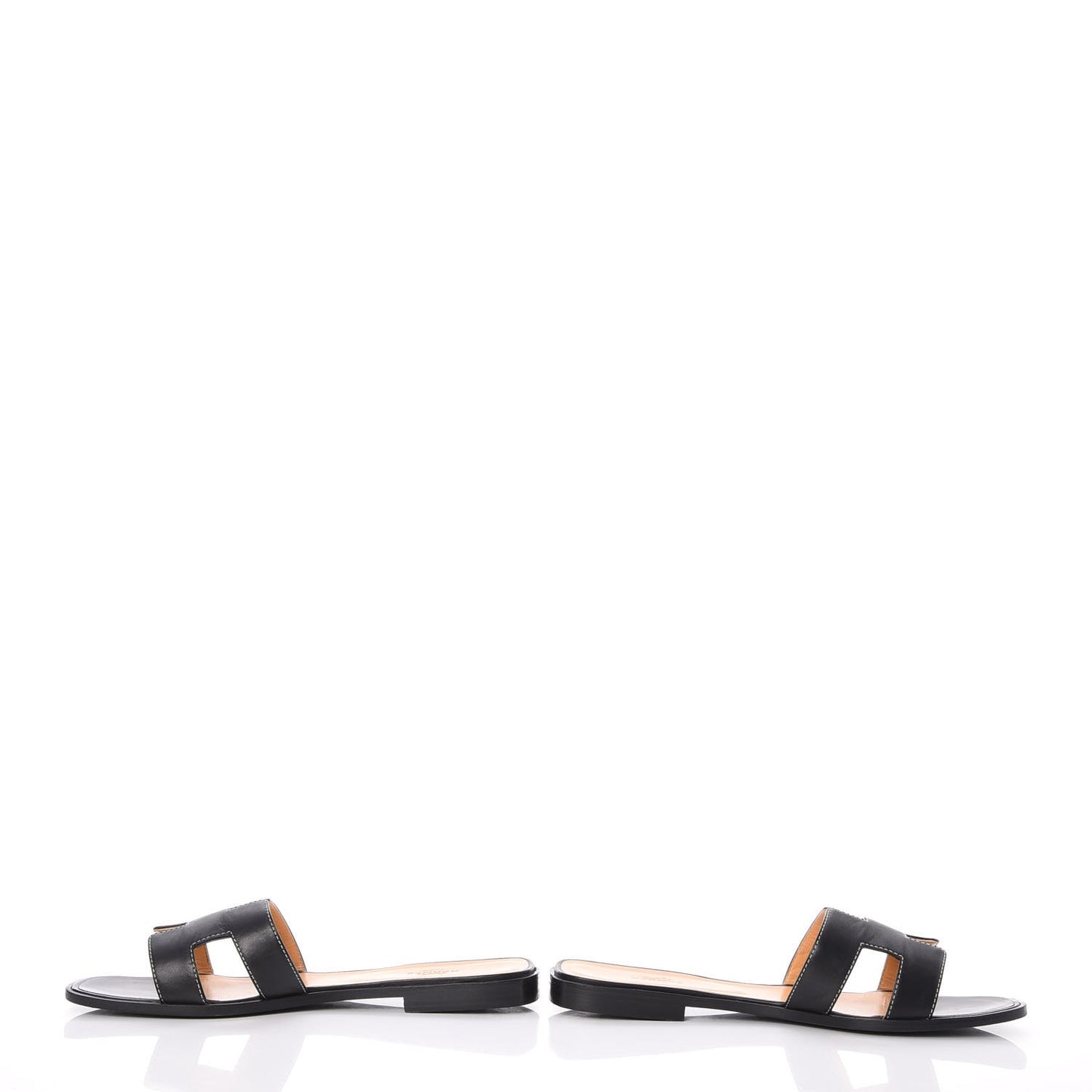 Box Calfskin Oran Sandals 40 Black