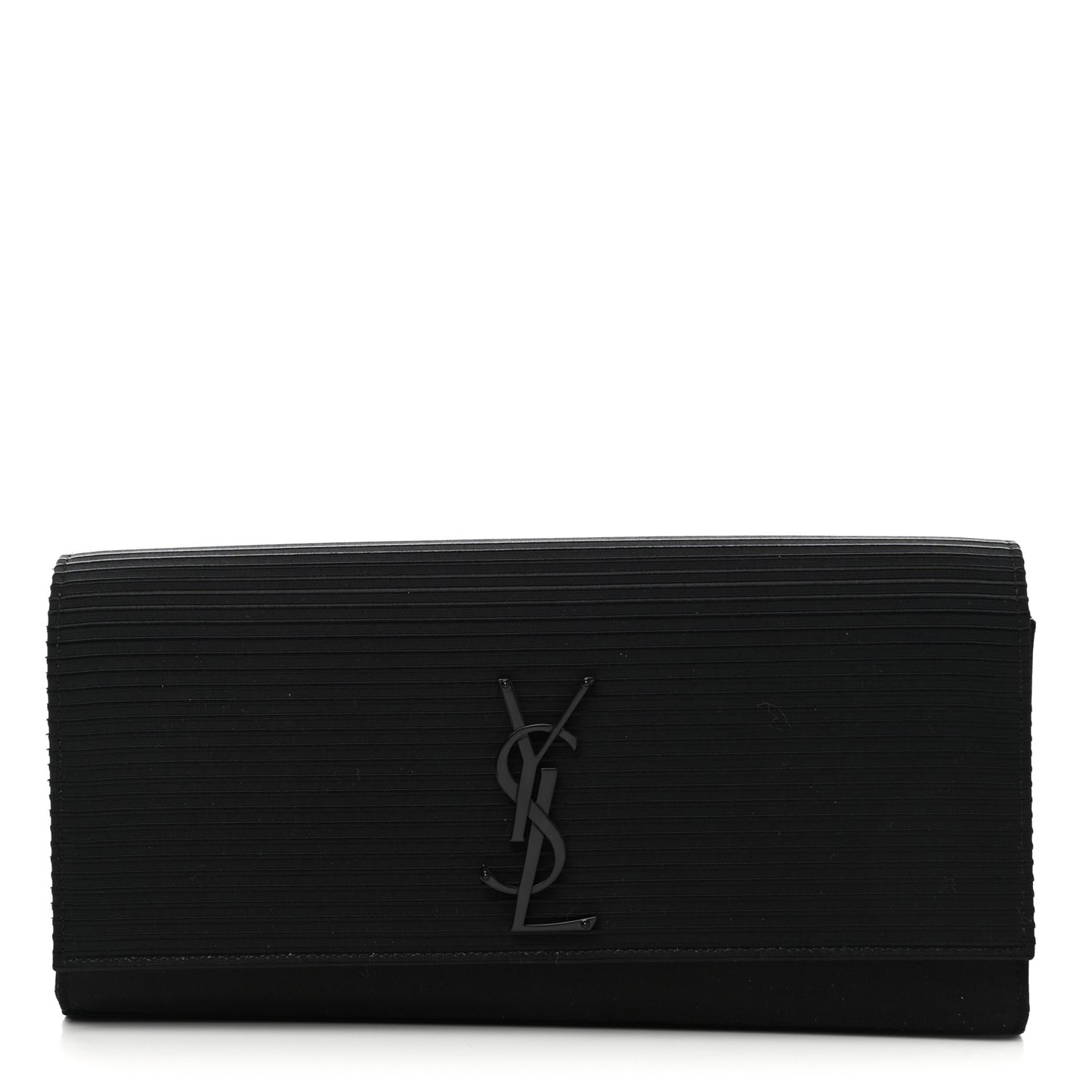 Satin Monogram Cassandre Clutch Black