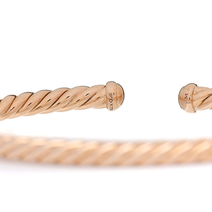 David Yurman 18K Rose Gold 4mm Cablespira Bracelet 3 of 4