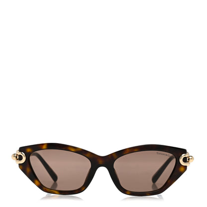 Tiffany Acetate HardWear Cat Eye Sunglasses TF4231U Tortoise Brown 2 of 8