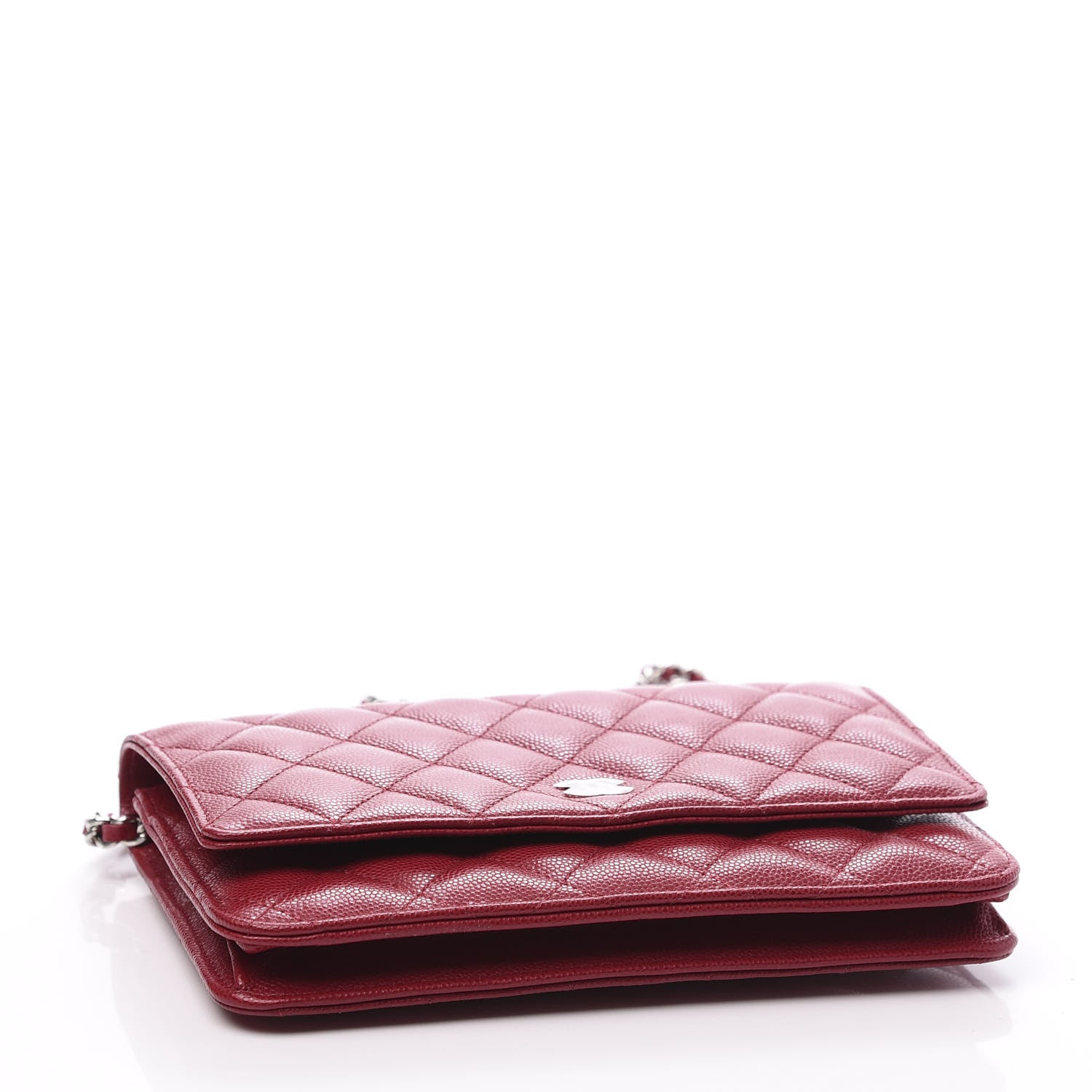 Chanel Caviar Quilted Wallet On Chain WOC Dark Red 3 of 10
